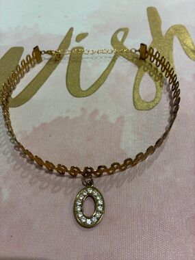 Gold-Tone Oval Pendant Choker Necklace - Women Jewelry